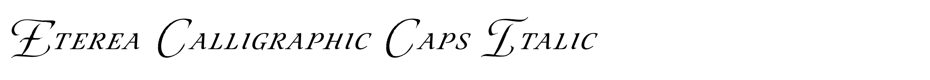 Eterea Calligraphic Caps Italic